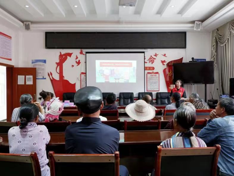 圖為團隊成員開展健康養老宣講活動